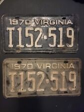 Pair of Vintage 1970 VIRGINIA License Plates T152.519 picture
