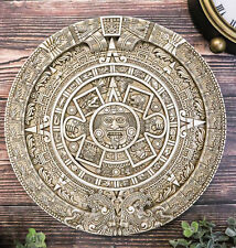 Aztec Maya Solar Sun Xiuhpohualli & Tonalpohualli Wall Calendar Plaque Figurine picture