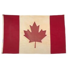 Vintage Cotton Flag Canada Old Cloth Maple Leaf Canadian Textile Art Distressed picture