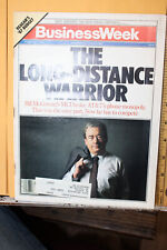 1986 Business Week Magazine Long Distance Warrior Bill McGowan MCI AT&T picture