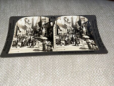 Antique Stereoview Card Photo: Street Scene in Constantinople Turkey Market 474 picture