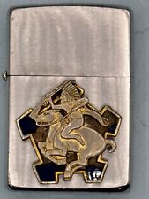Vintage 1967 US Army 9th Cavalry Regiment Emblem Chrome Zippo Lighter picture