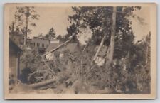 RPPC Storm Damage Downed Trees On Homes Real Photo c1918 Postcard B31 picture