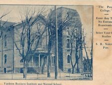 c1900s UDB Yankton, SD Business School Advertising Postcard Peoples College A20 picture