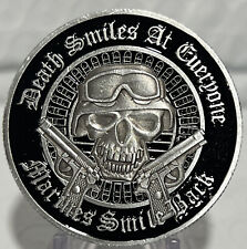 * US Marine Challenge Coin Death Smiles at Everyone / The Marin Smiles Back Coin picture