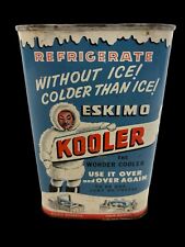 Vintage Eskimo Kooler The Wonder Cooler Tin Can Thompson Chemical Co UNUSED picture