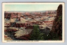 Grand Canyon National Park-Grand View Point, Antique Vintage c1930 Postcard picture
