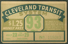 Cleveland Transit System Weekly Pass July 23-29 1944 picture