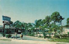 Royal Motel N. Trail Sarasota Florida Poolside c.1960's Postcard D58 picture