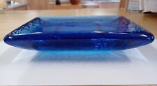 Fire and Light Recycled Glass Unpressed Soap Dish Or Sushi Plate - Very Rare picture