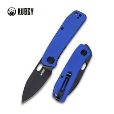 Kubey Hyde Folding Knife Blue G10 Handle 14C28N Drop Point Plain Edge KB2104E picture