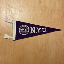 Vintage 1950s New York University 4x9 Felt Pennant Flag picture