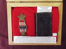 1855 German NT with 1861 Post Chaplain’s Medal - Civil War Bible- Grand Army  picture
