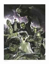 Alex Ross SIGNED Universal Monster Sideshow Art Print Dracula Mummy Halloween picture