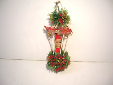 Vintage 1960s/70s Christmas Elf Pixie Knee Hugger Hanging Ornament  picture