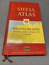 Vintage Shell Oil 1962 Atlas of Germany Deutschland Middle & Western Part picture