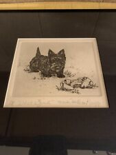 Artist Proof Etching “What a Friend” Marion Needham Krupp Signed and Framed picture