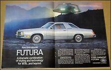 1978 Ford Fairmont Futura 2-Page Print Ad 1977 Car Advertisement Jarman Boots picture