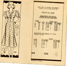 Vintage Anne Adams Dress Pattern 559 : Size 42  Complete Missing Envelope picture