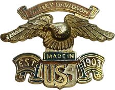 HARLEY DAVIDSON TANK BADGE METAL LOGO EAGLE ESTABLISHED 1903 MOTORCYCLE EMBLEM picture