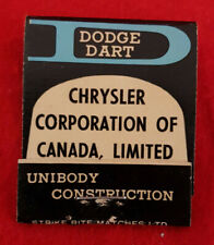 Dodge Dart, Desoto & Dodge Truck Fabulous Sixties Matchbook. Chrysler Canada picture