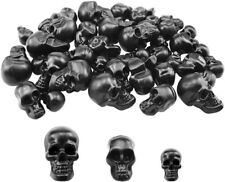 40 Counts Black Skull Mini Plastic Skull Heads Decor Halloween Skeleton Head for picture