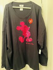 Disney’s- Brand New- Unique Mickey Mouse Two Sided Sequin Women’s Top picture