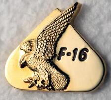 Vintage F-16 Lapel Pin Gold Tone Eagle United States Air Force picture
