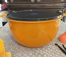 Tupperware  Thatsa Mega Bowl 42 Cup Orange with Black Seal New picture
