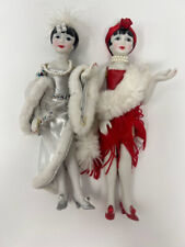 Kurt S Adler Flapper Girl Art Deco Fablous 20's Christmas Ornaments Doll picture