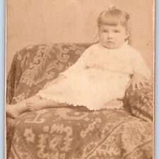 c1870s Richmond, VA Barefoot Little Girl CdV Photo Card New York Art Broad H13 picture