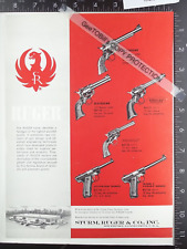 1959 ADVERTISING for Sturm Ruger & Co. new factory gun revolver pistol **DAMAGED picture