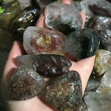Natural Green ghost Quartz Crystal stonehealing stone 1000g about 15pcs-25pcs picture