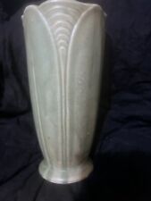 Brush McCoy Art Deco Green Vase 1930’s 8.25” x 4.5” Green Antique Marked 521 Sig picture
