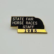 Nebraska State Fair Horse Races Staff 1985 Vintage Enamel Pin - Lapel, Hat - Wow picture