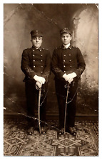 RPPC Two Unknown Soldiers, Rough Shape, L. Scripa Studios, Syracuse, NY  picture