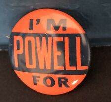 1960s I'm For Powell Illinois Secretary of State Pinback EXCELLENT CONDITION picture