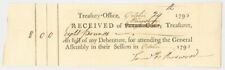 1790's dated Connecticut Pay Order for Attending the General Assembly - Andrew K picture