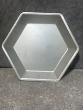 Vintage Mirror Hexagon Pie Pan 9x1 1/4 USA Made picture