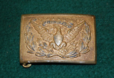 GREAT 1870'S Indian Wars OFFICER'S HIGH QUALITY & DETAIL BRASS EAGLE BELT BUCKLE picture