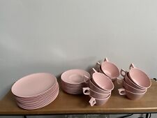 Vintage 36pc Melmac Texas Ware Pink 12 Coffee Cups/Saucers/Dessert Plate Barbie picture