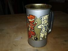 Vintage Yale Bulldog versus Princeton Tiger tin cup with handle. VGC picture