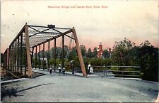 1908 Niles Michigan MI Broadway Bridge & Castle Rest Vintage Postcard L56 picture