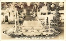 Frashers RPPC Los Angeles County Fair Pomona CA 1938 Fountain & Art Deco Lamps picture