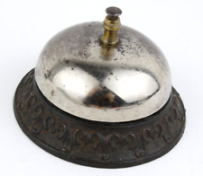 Antique Cast Iron Desk Service Hotel Counter Top Bell Store picture