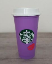 NEW STARBUCKS 2021 VALENTINE’S DAY PURPLE COLOR CHANGING REUSABLE CUP picture