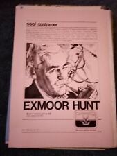Sa37 Ephemera 1960s advert exmoor hunt tobacco  picture