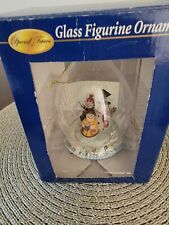 Vintage 2000 Special Times Glass Figurine Ornament 3 Snowmen Hand Painted picture