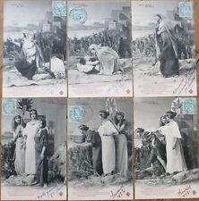 Moses, Egypt 1904 French Fantasy, Set of Ten Postcards, Moise Sauve des Eaux picture