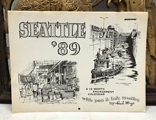 Seattle ~ Vintage 1989 13mo. Calendar, w/ Pen & Ink Studies by Hal Mize BOEING picture